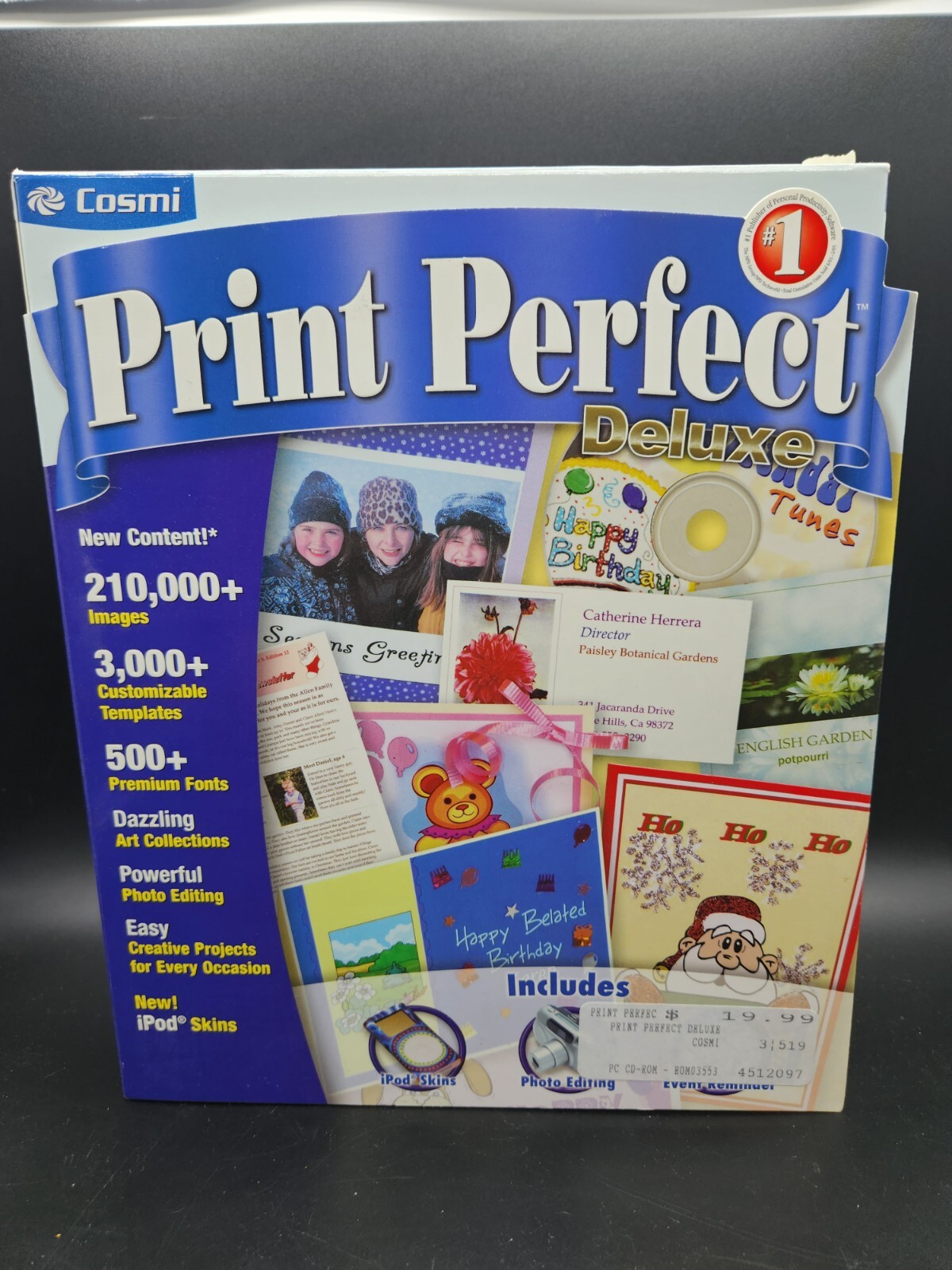 Print Perfect Deluxe Cosmi NOS Fonts ClipArt Templates Vintage