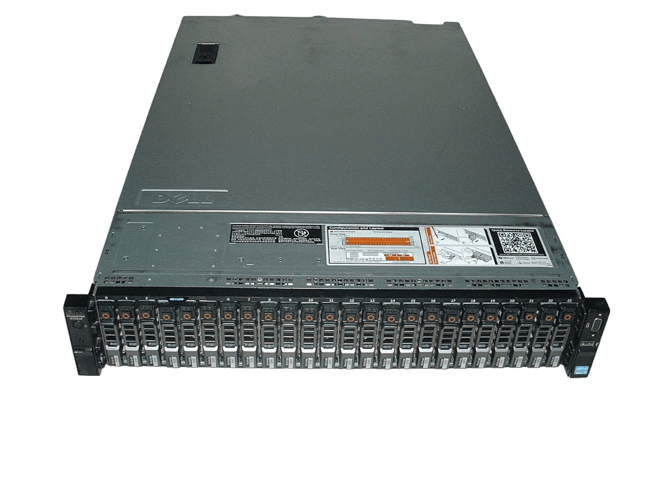 Dell Poweredge R720xd 2x Xeon E5-2690 2.9GHz 16-Cores 64gb H710 26x Trays