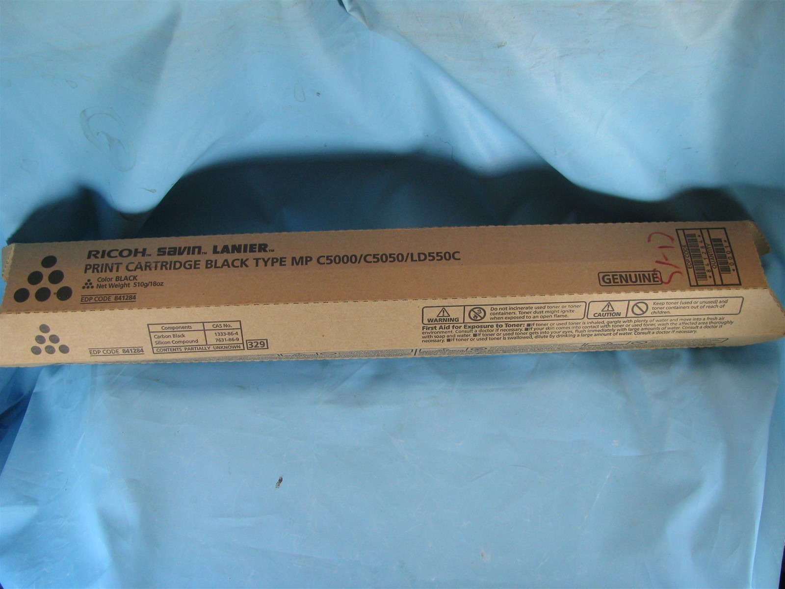 GENUINE RICOH BLACK TONER CARTRIDGE TYPE MP C5000/C5050/LD550C EDP 841284 SEALED