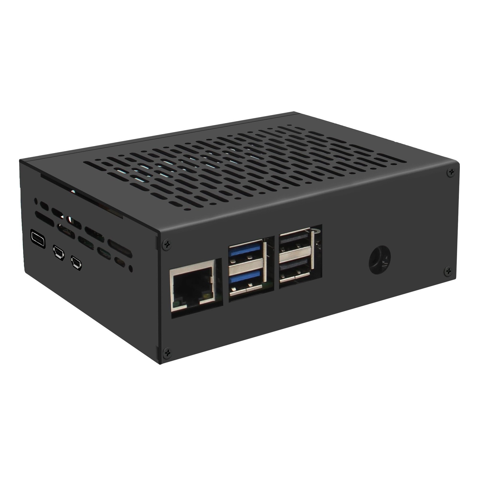 Geekworm X1011C1 PCIe Metal Case Shield Quad NVMe For Raspberry Pi 5 X1011