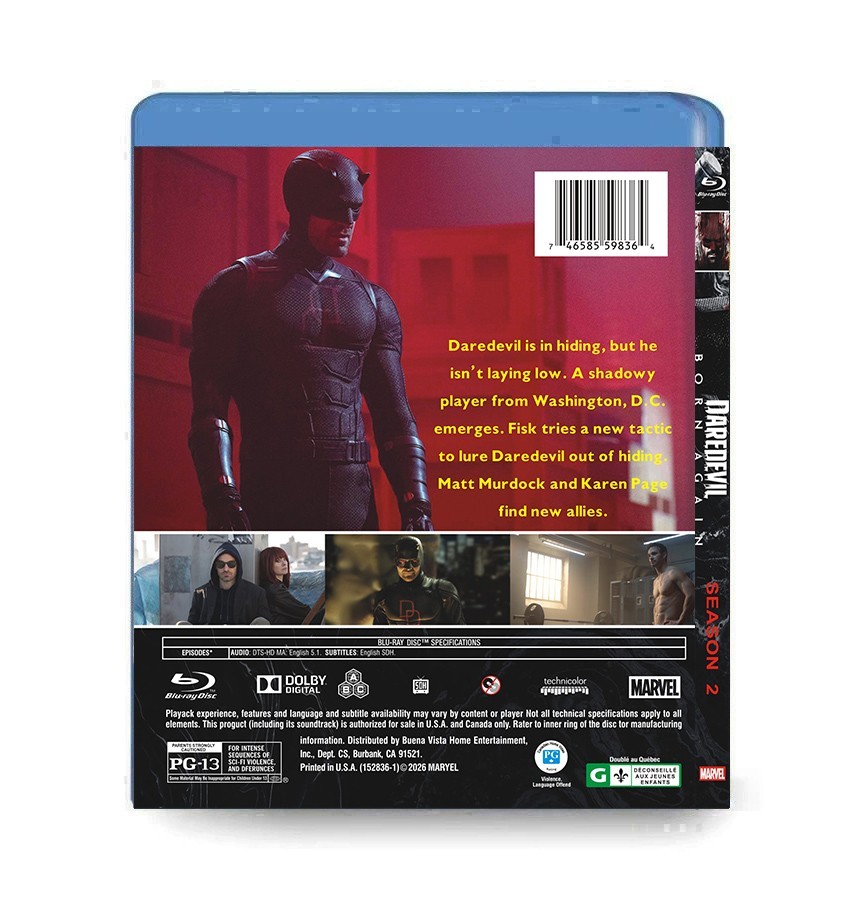New Sealed Daredevil: Born Again Season 2: Episodes 1-8 (Blu-ray 2BD) All Region