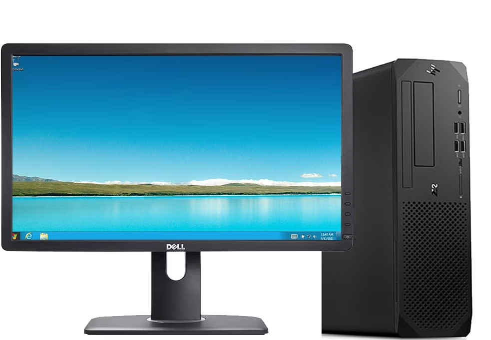 HP Z2 SFF G4 UP TO i7 9th Gen 32GB RAM 512GB SSD 24″ LED LCD WIFI Win 11P