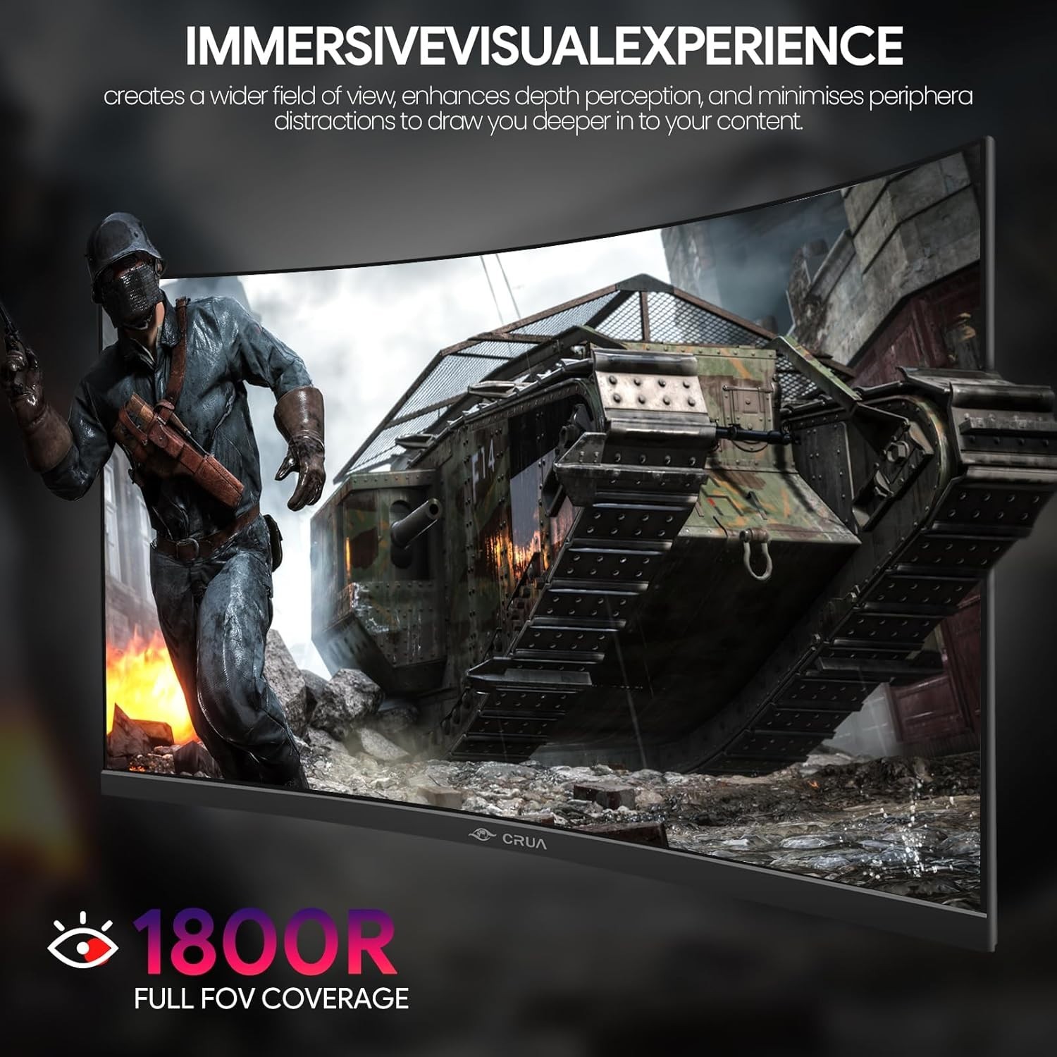 Sleek 27″ Curved Gaming Monitor 180Hz FHD 250cd/m Brightness