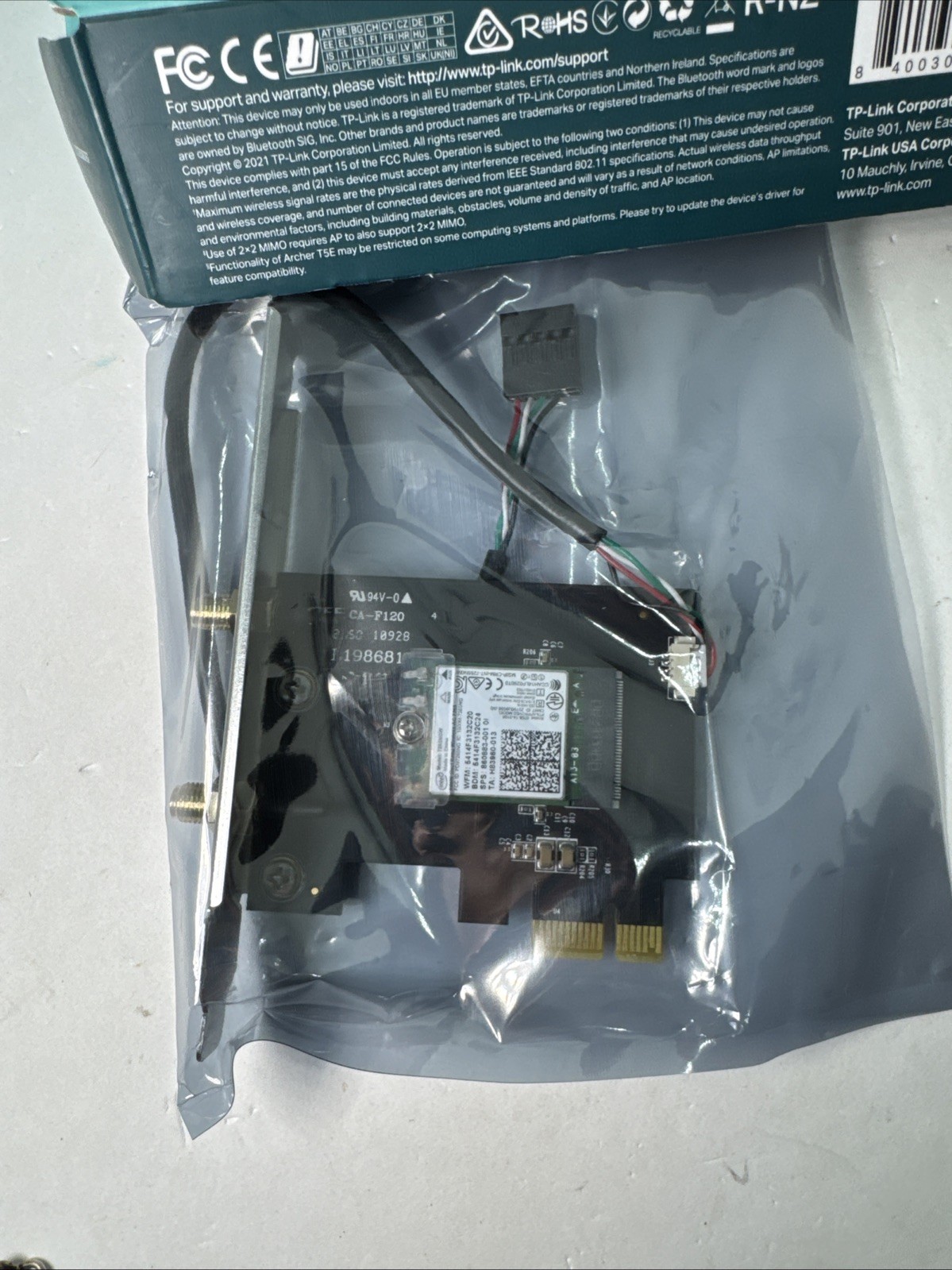 TP-Link AC1200 PCIe WiFi Card Desktop PC (Archer T5E) (One Antenna)