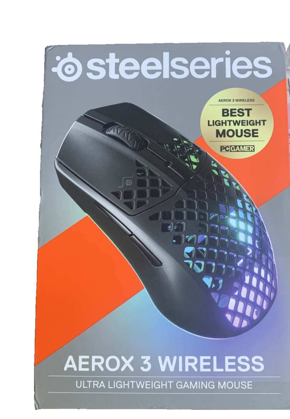 SteelSeries Aerox 3 Wireless (2022) Onyx Gaming Mouse 62612 Bluetooth 2.4GHz 200