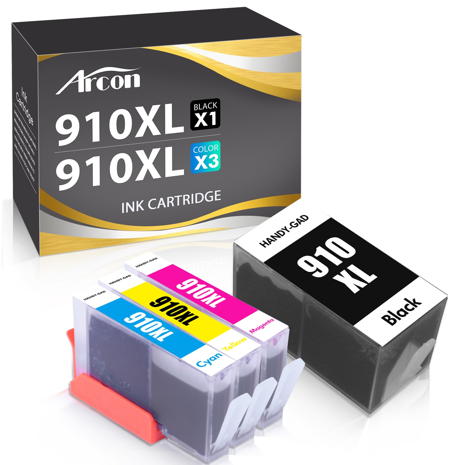 Ink Cartridges for HP 910 910XL Officejet Pro 8025 Black and Color Combo Pack