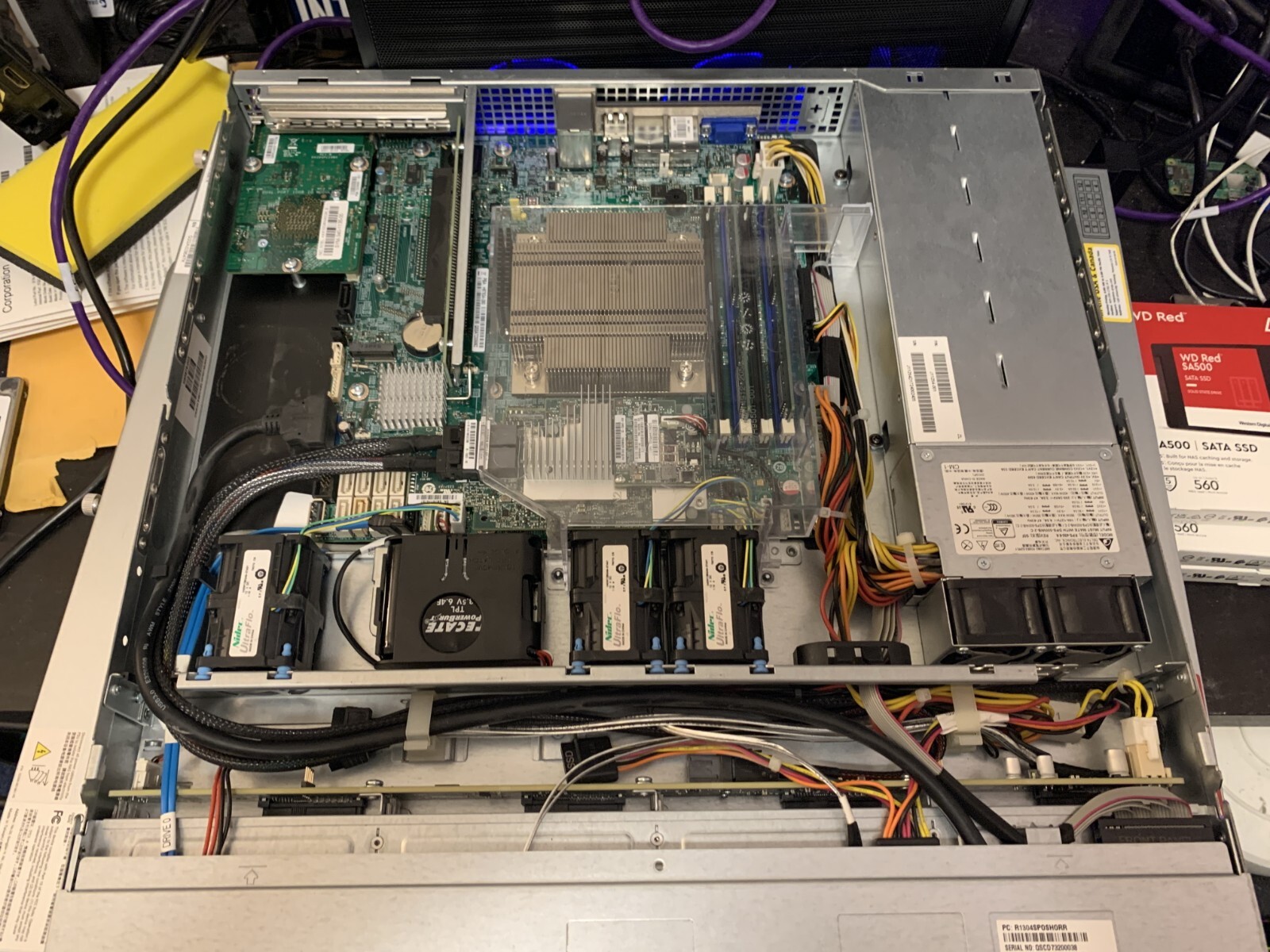 Intel COMPLETE SP1200 1U server, 4 x 3.5inch hotswap bays, 32Gb ECC RAM, XEON