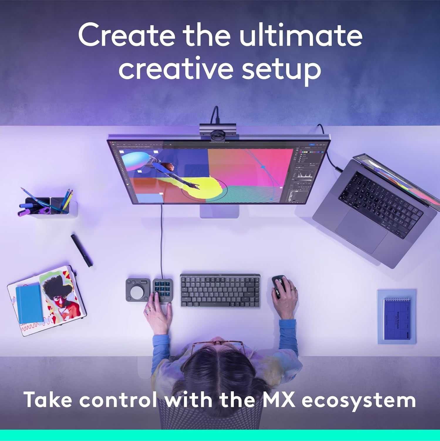 Logitech – MX Creative Console Programmable Keypad, Advanced Dialpad and Keypad