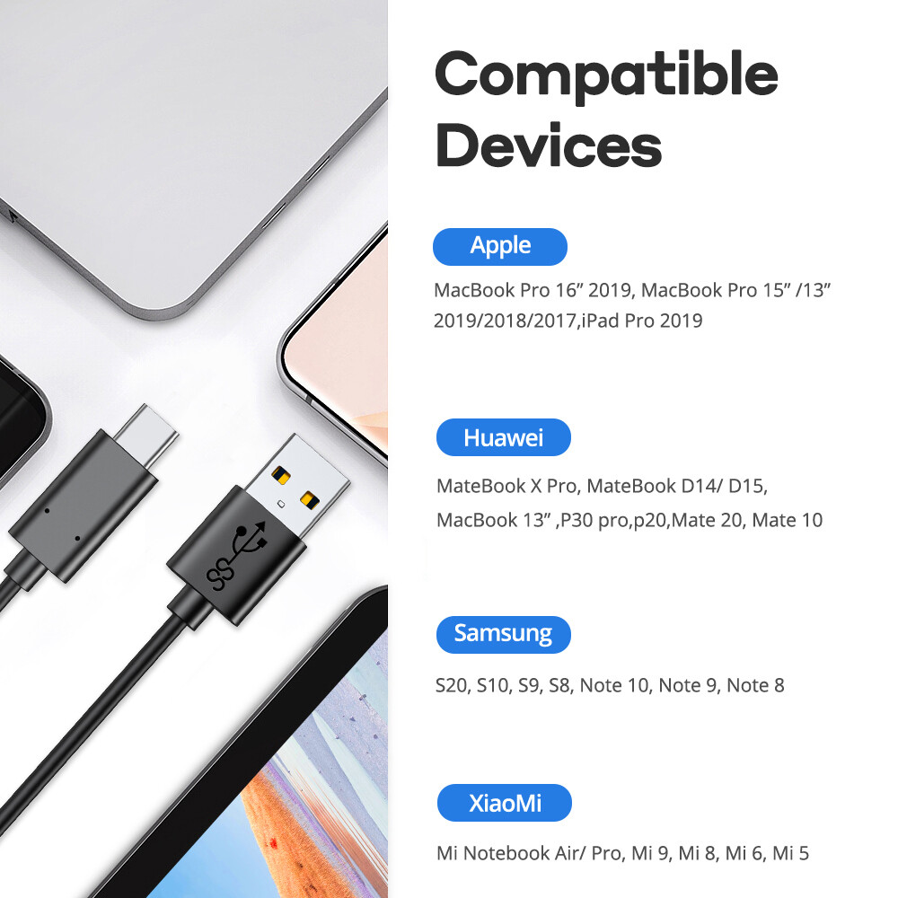2023 New Type USB C Cable For Mac Pro Huawei Xiaomi Fast Transfer Safe For Phone
