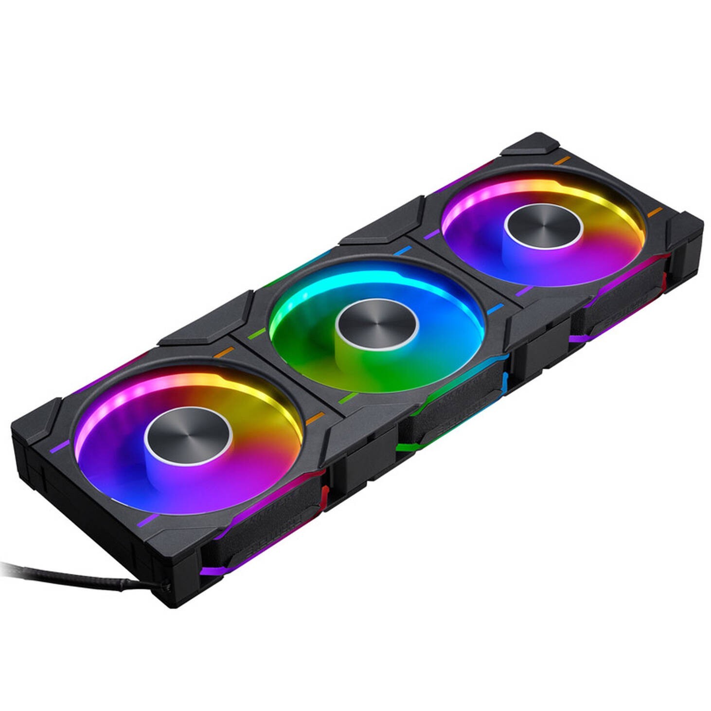 3 PACK, PHANTEKS D30 PWM Regular Airflow D-RGB 120mm fans, 30mm Thick