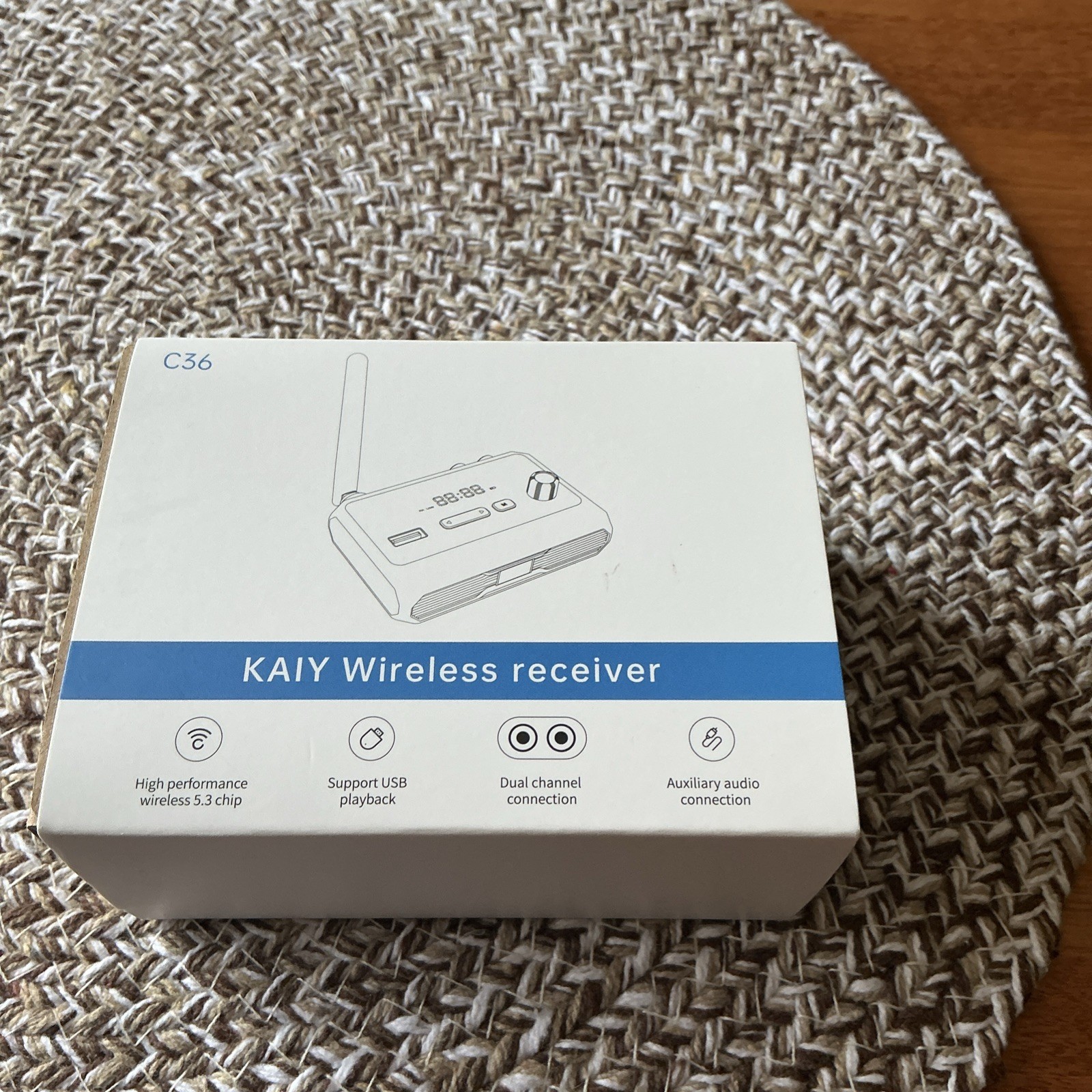 KAIY Bluetooth 5.3 Receiver for Home Stereo, Optical Low Latency & HD Music Audi