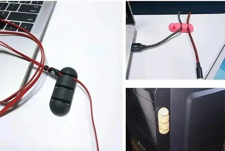 Cable Holder Clips Cable Management Cord Organizer Silicone USB Charging Cable