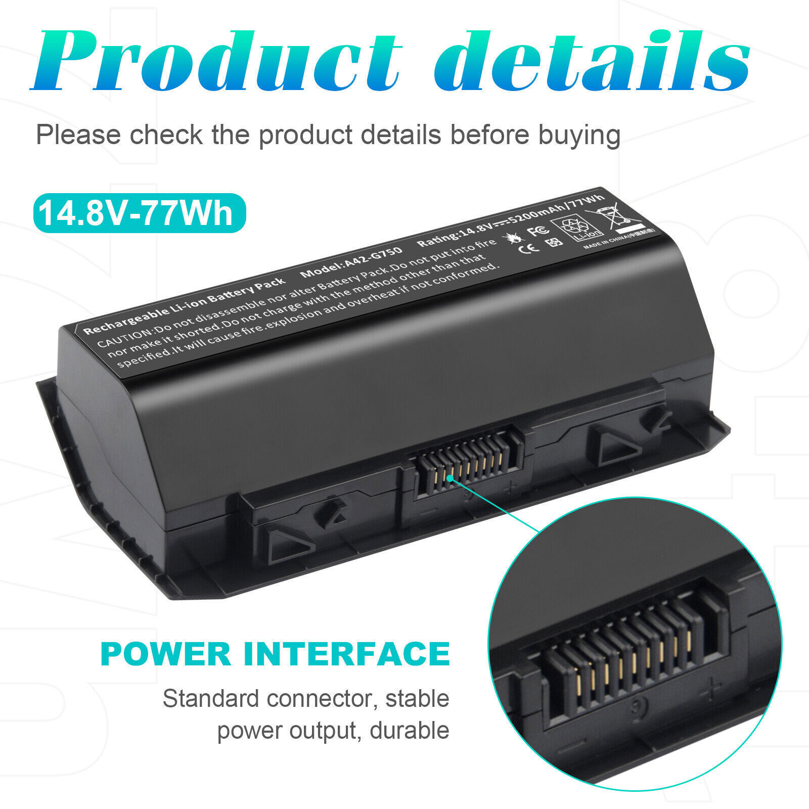 ✅ A42-G750 Laptop Battery for Asus G750 G750J G750JH G750JM G750JS G750JW G750JX