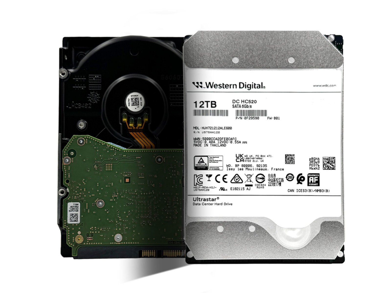 WD/HGST 12TB Ultrastar HE12 SATA 6Gb 128MB 3.5″ Enterprise HDD – HUH721212ALE600
