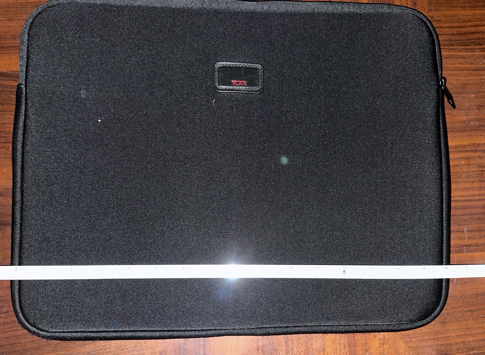 TUMI 16” Black Neoprene Zip Closure Laptop Case
