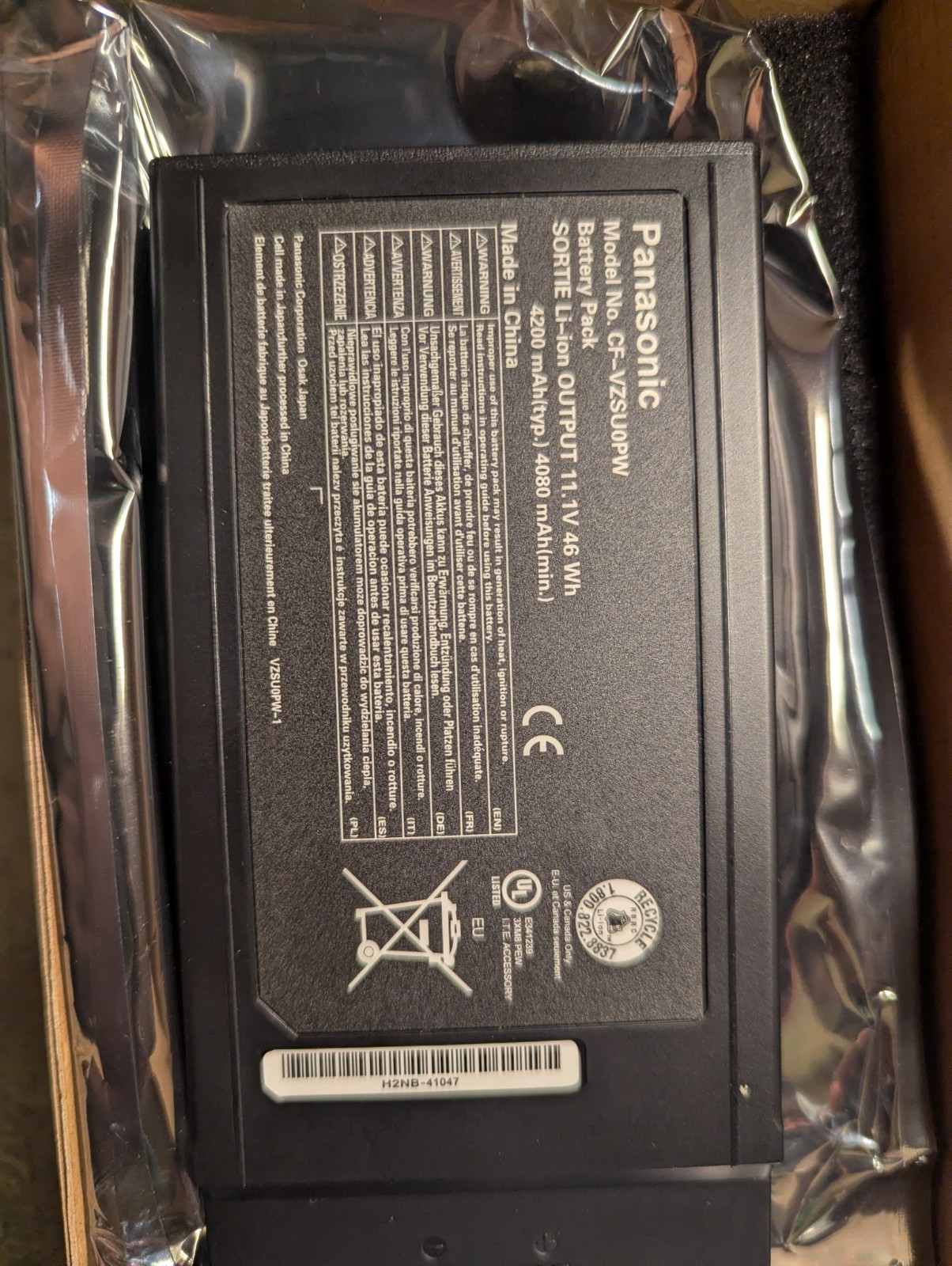NEW Genuine CF-VZSU0PW CF-54 CF-VZSU0PR 46W New Battery Panasonic TOUGHBOOK 46WH
