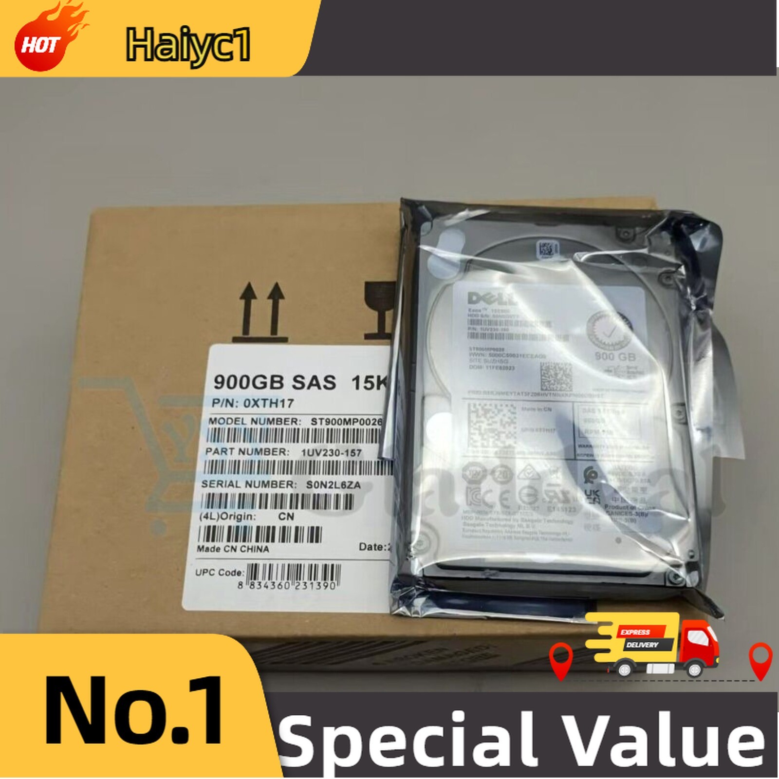 New Dell 900GB SAS 15k 2.5″ 12G HDD XTH17 Seagate ST900MP0026