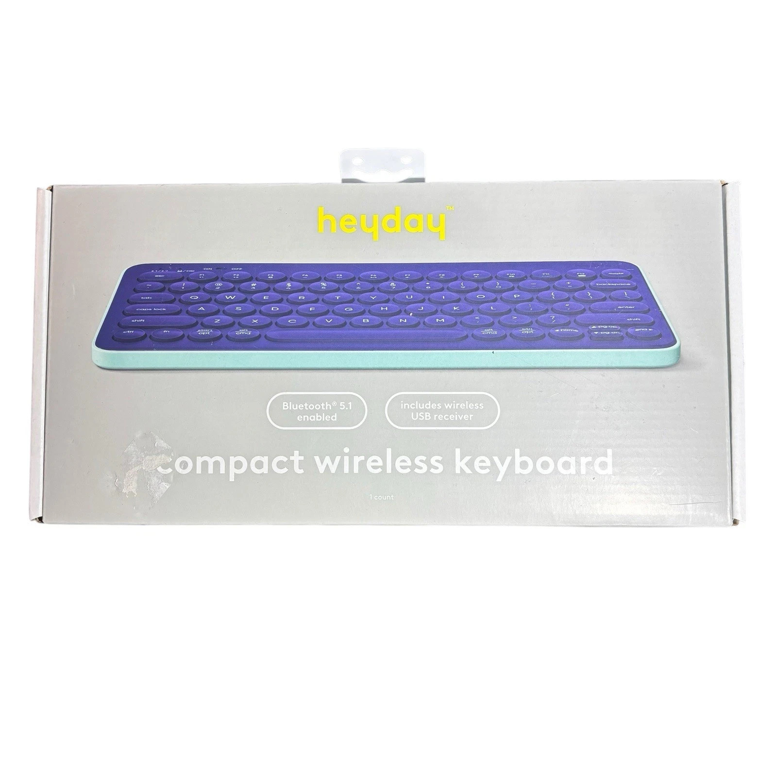 Bluetooth Wireless Keyboard Windows Mac PC Laptop (HeyDay) (Purple/Blue) NEW