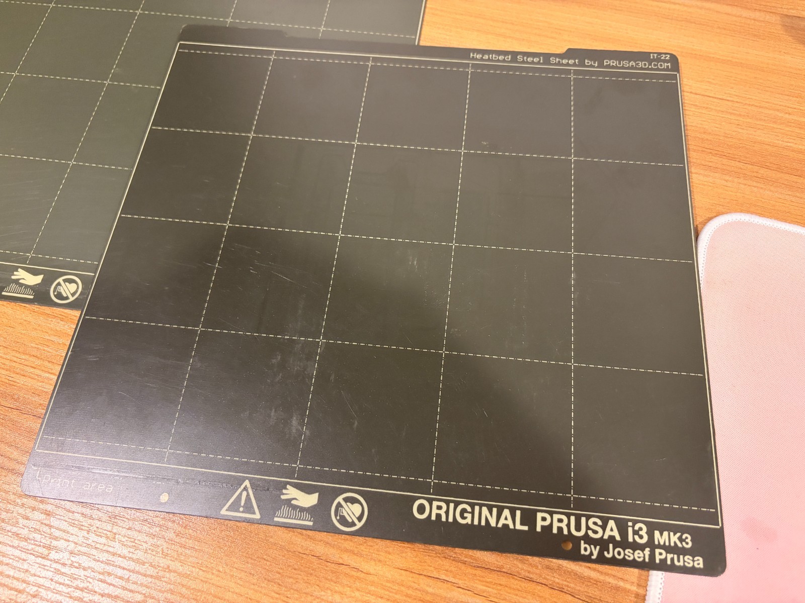 TWO Original PRUSA Spring Steel Sheet Smooth PEI Print Bed Plate MK2 MK3 MK3S