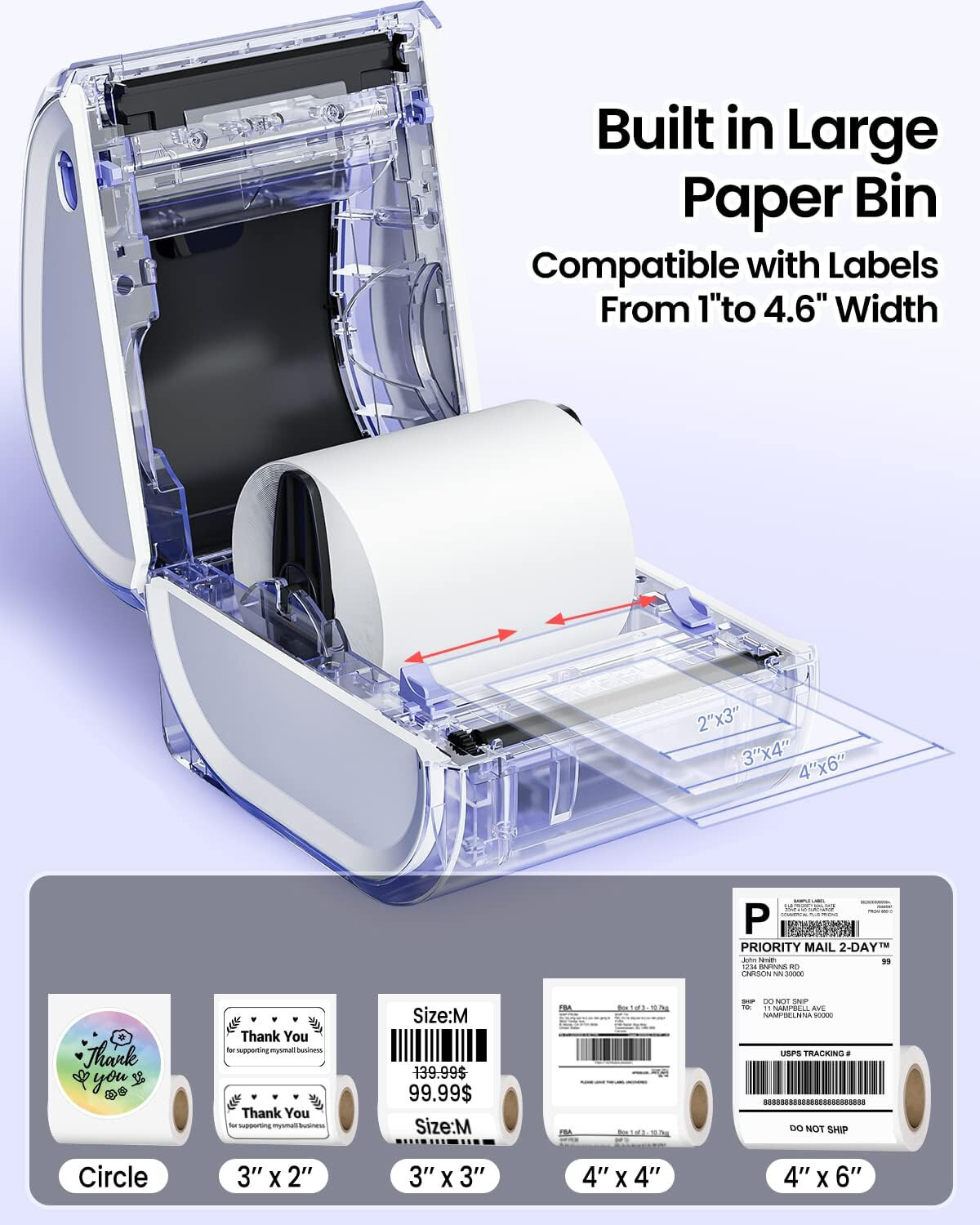 Phomemo 4×6 Shipping Label Printer Thermal Bluetooth Label Printer for USPS LOT