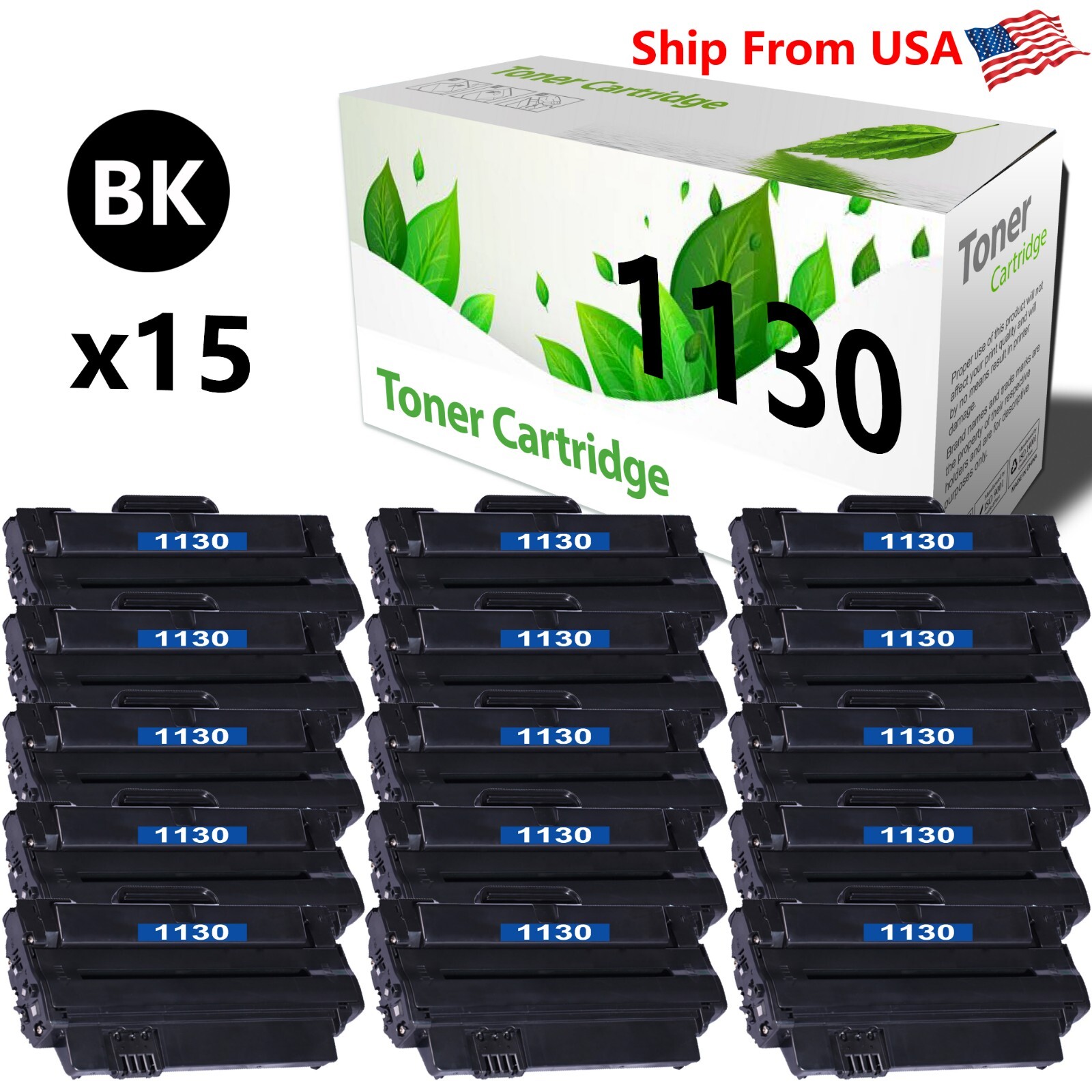 15-Pack Toner Cartridge Replacement for 1130 1135n 1130n 1133 Printer