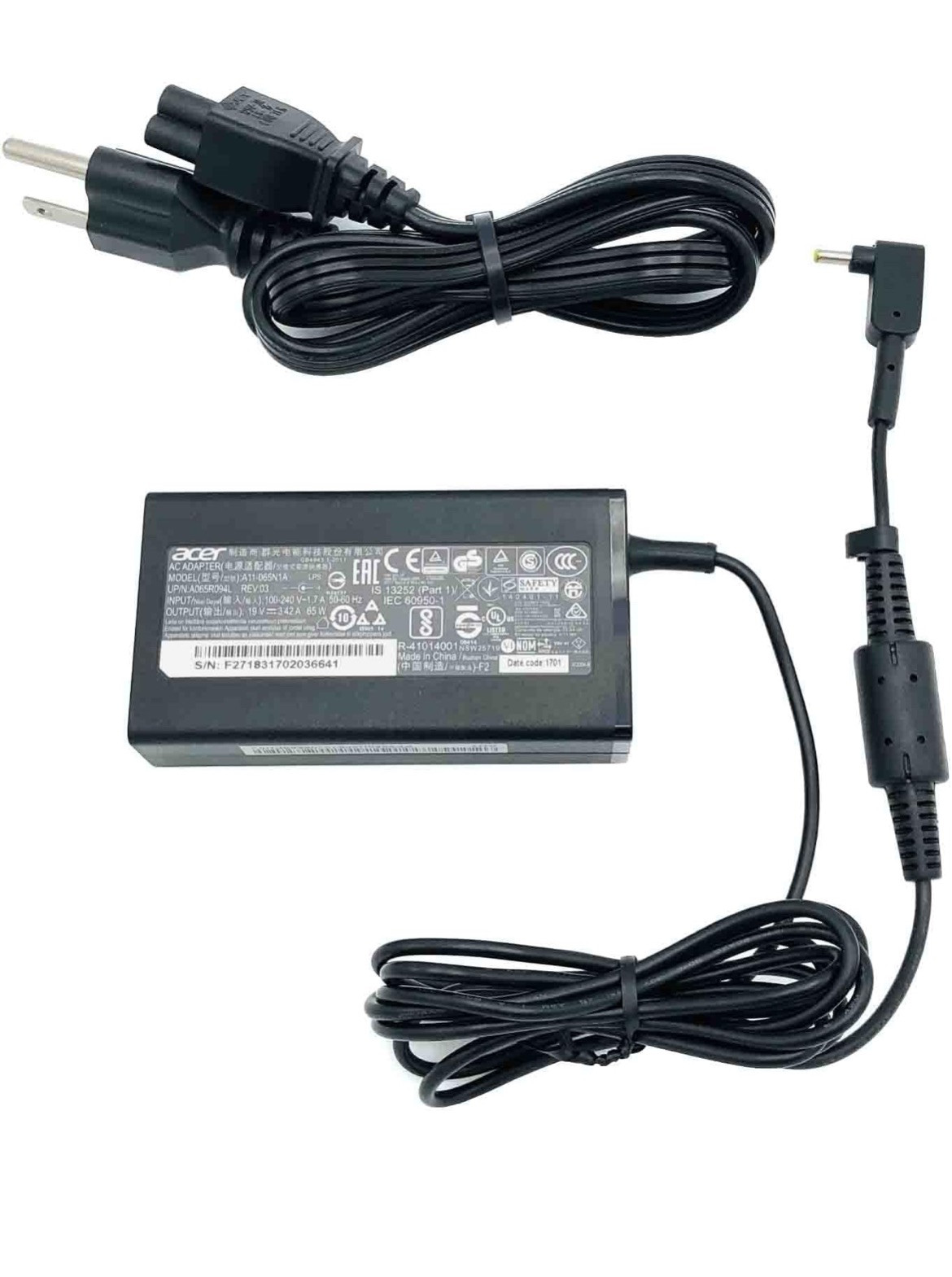 🔥🔥ACER A11-065N1A 19V 3.42A | 65W | Genuine Original AC Power Adapter Charger