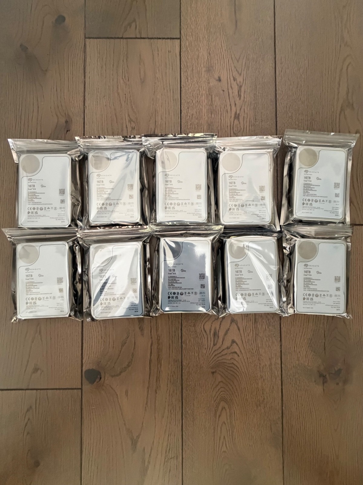 Seagate Exos X16 16TB SATA HDD | Recertified | Ready to Use – Lot of 10
