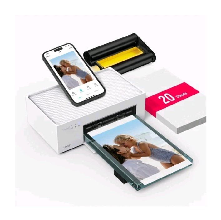 Liene M100 4x6In Full-Color Instant Photo Printer 20 Sheets & 1 Cartridge Bundle