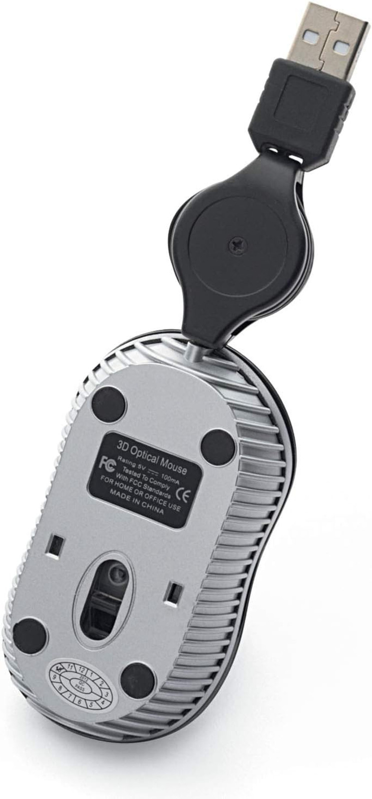 Verbatim Wired Optical Computer Mini USB-A Mouse – Plug & Play Corded Small Trav