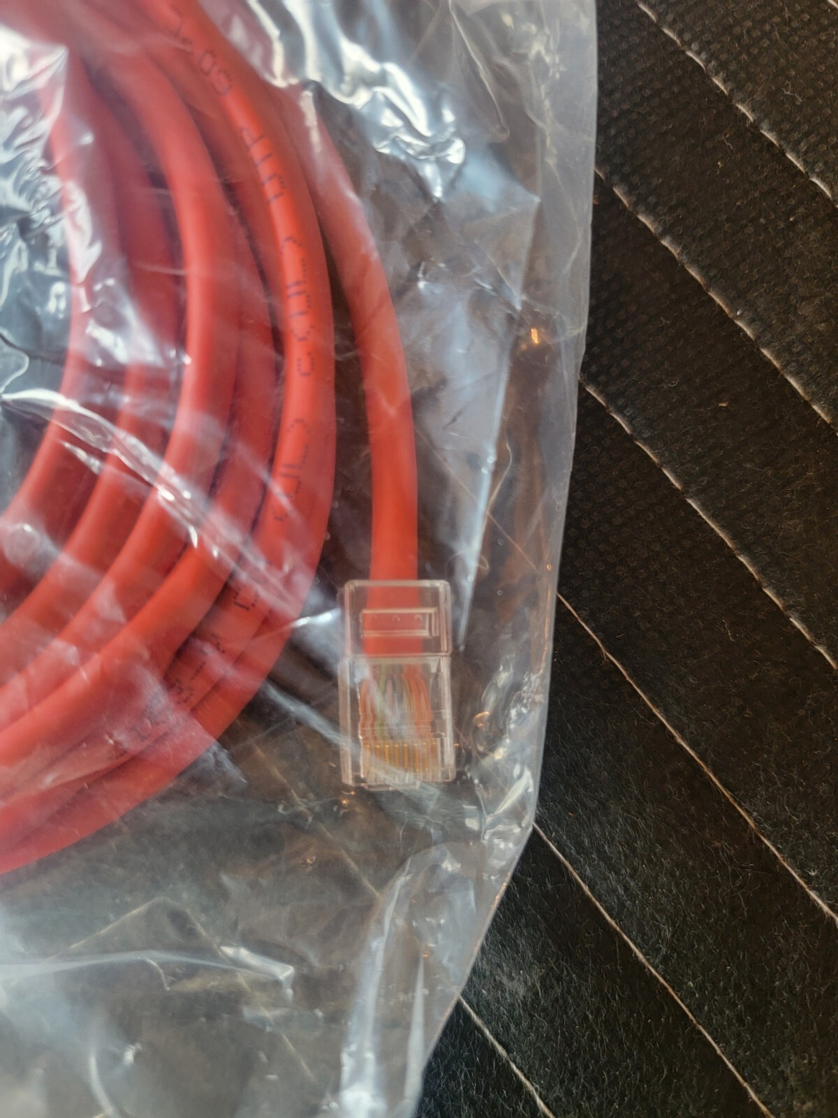 Red Cat5e Patch Cord RJ45 CAT5e Ethernet Cable 20ft, 5pk