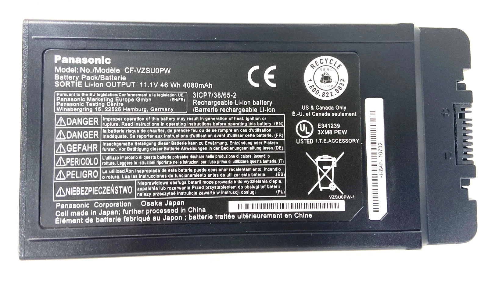NEW Genuine CF-VZSU0PW CF-VZSU0PR Battery For Panasonic TOUGHBOOK 54 CF-54 46Wh