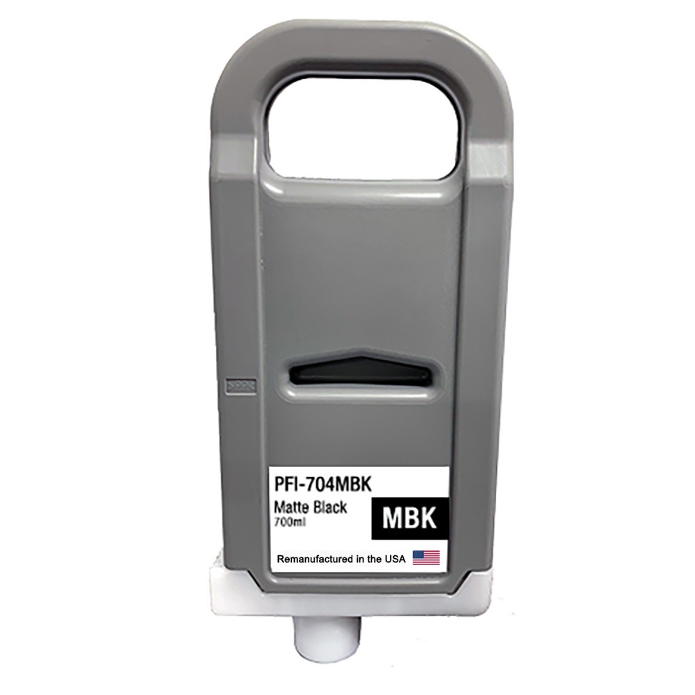 Replacement Ink Cartridge Compatible with Canon PFI-704 700ml Matte Black-USA