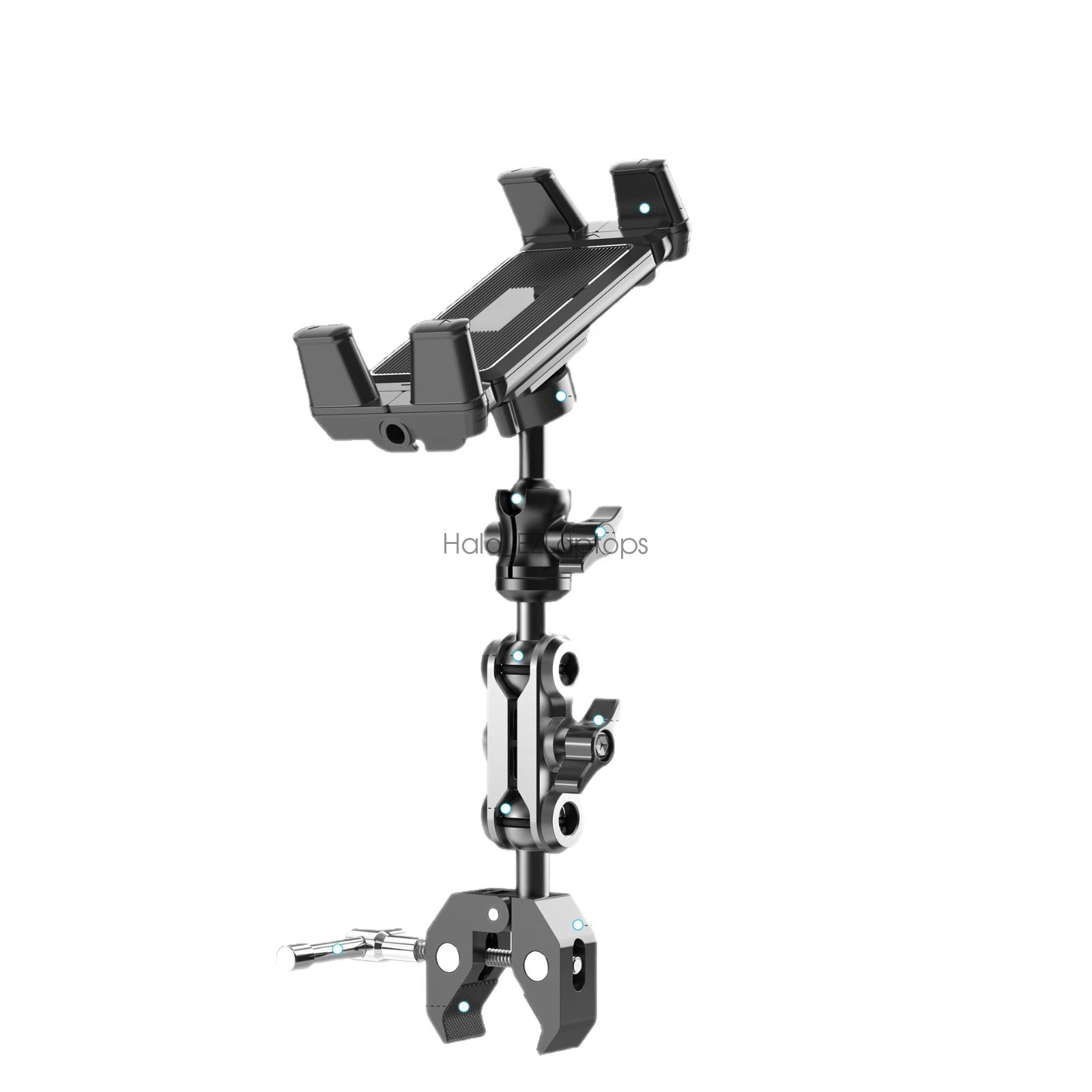 Heavy Duty iPad Tablet Phone Holder Clamp for Mic Stand Bike Treadmill Peloton