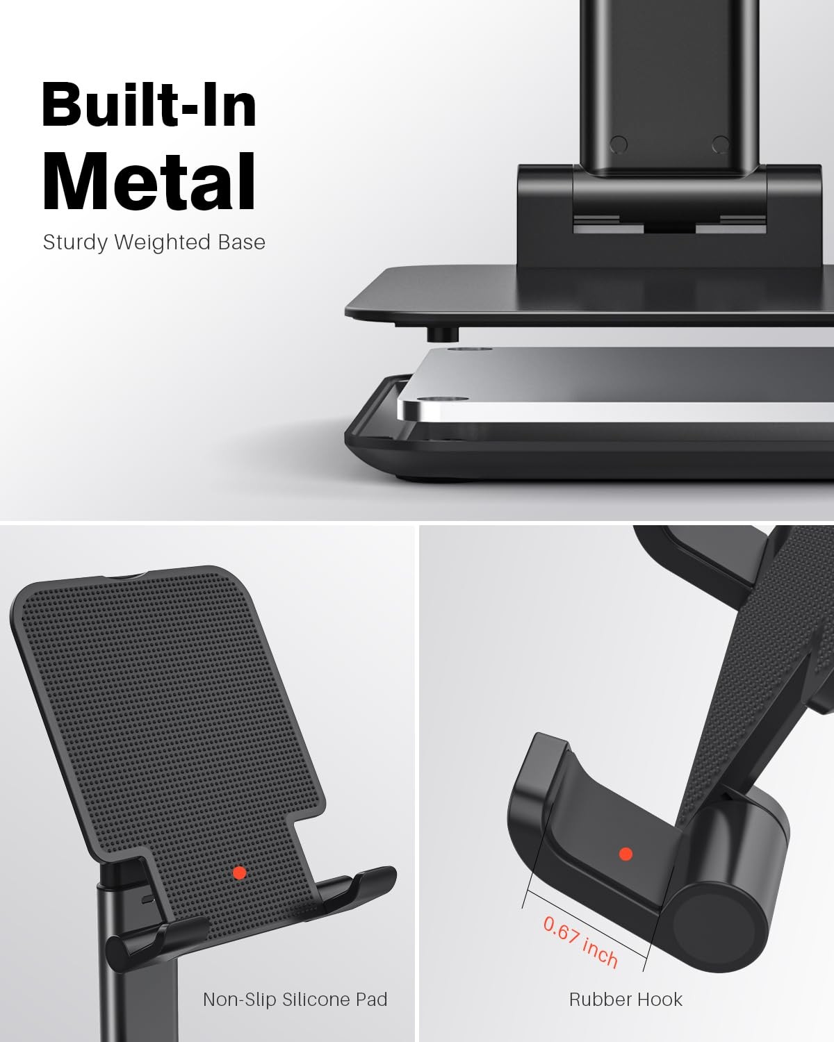 Tablet Stand Foldable Adjustable Monitor Stand 5.55*3.94 Wide Fit For Ipad Ho