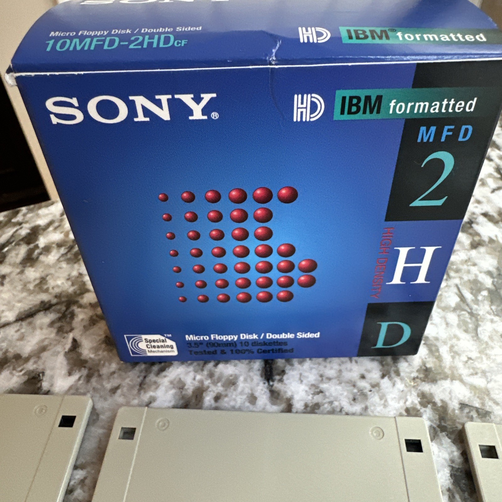 Sony 1.44MB 3.5″ Floppy Disks 2HD IBM Formatted Vintage Floppy Diskettes 5 Pack