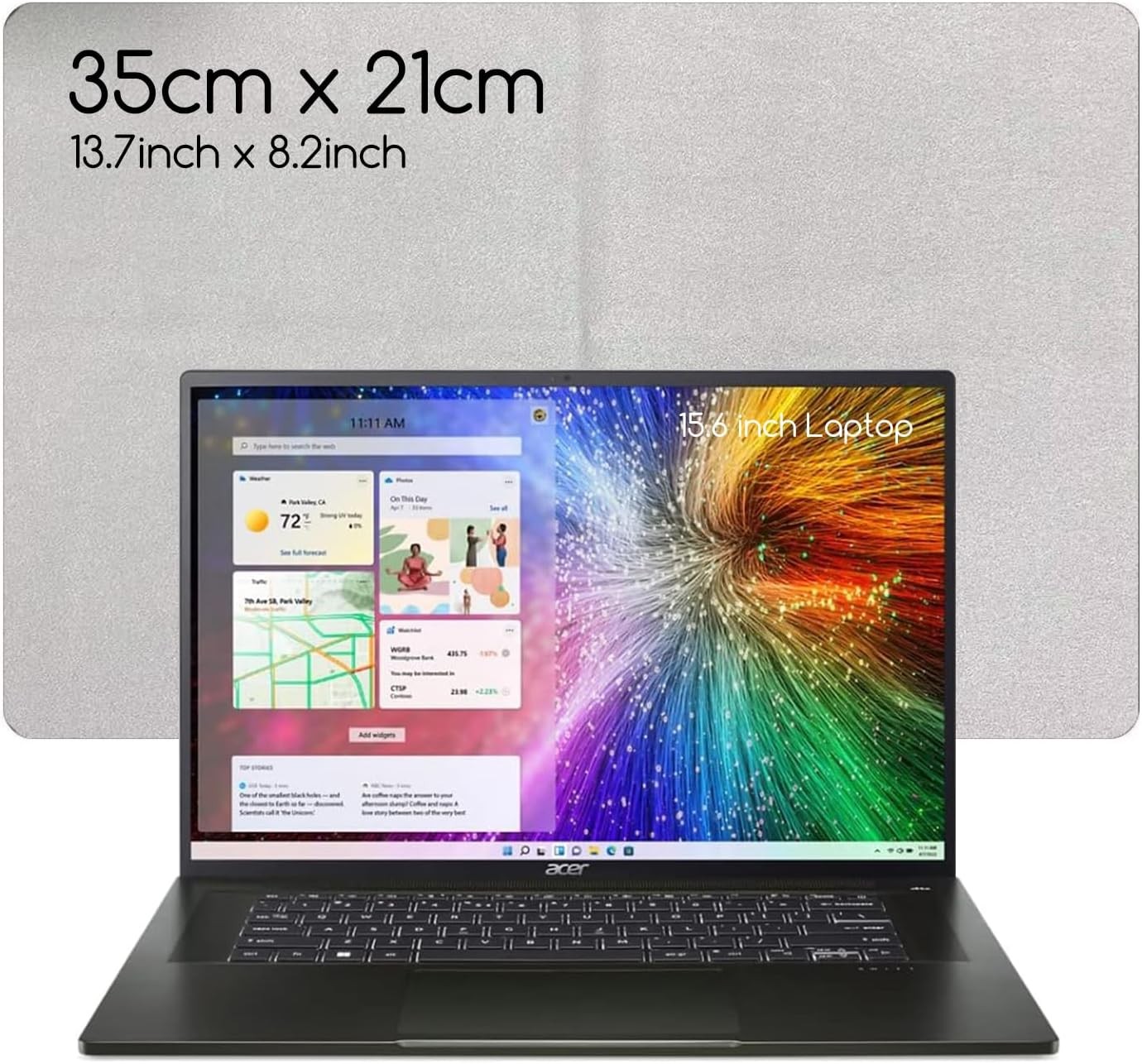2-Pack Microfiber Cleaning Cloth and Keyboard Protector for 15.6-Inch Laptops