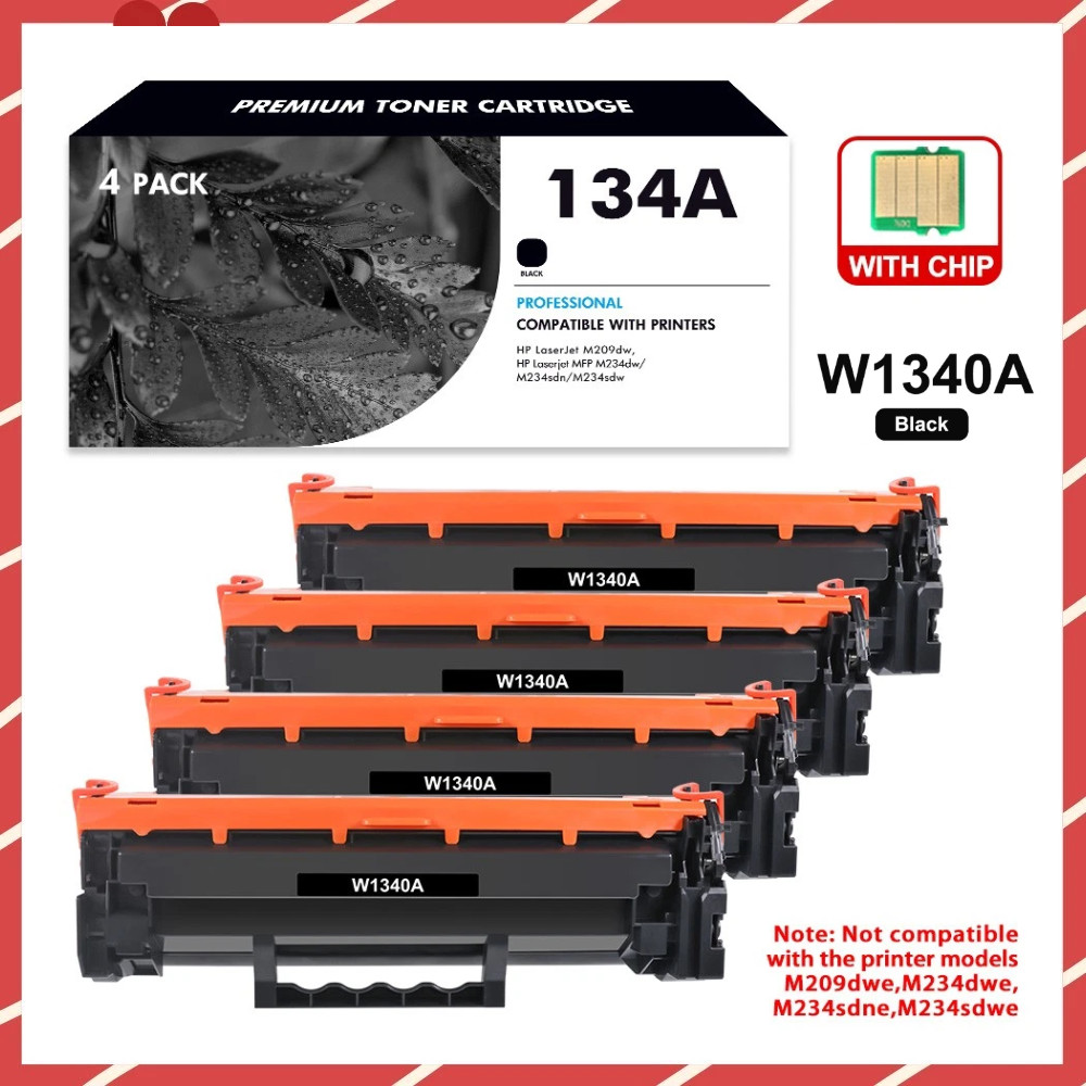 [WITH NEW CHIP] 134X W1340X High Yield Black Toner Cartridge for HP 134