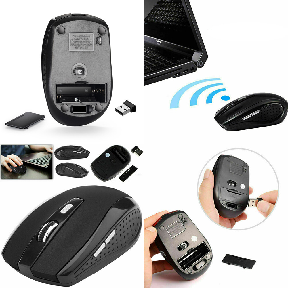 US 2-4 Pack 2.4GHz Wireless Optical Mouse with USB Nano Receiver for Laptop PC