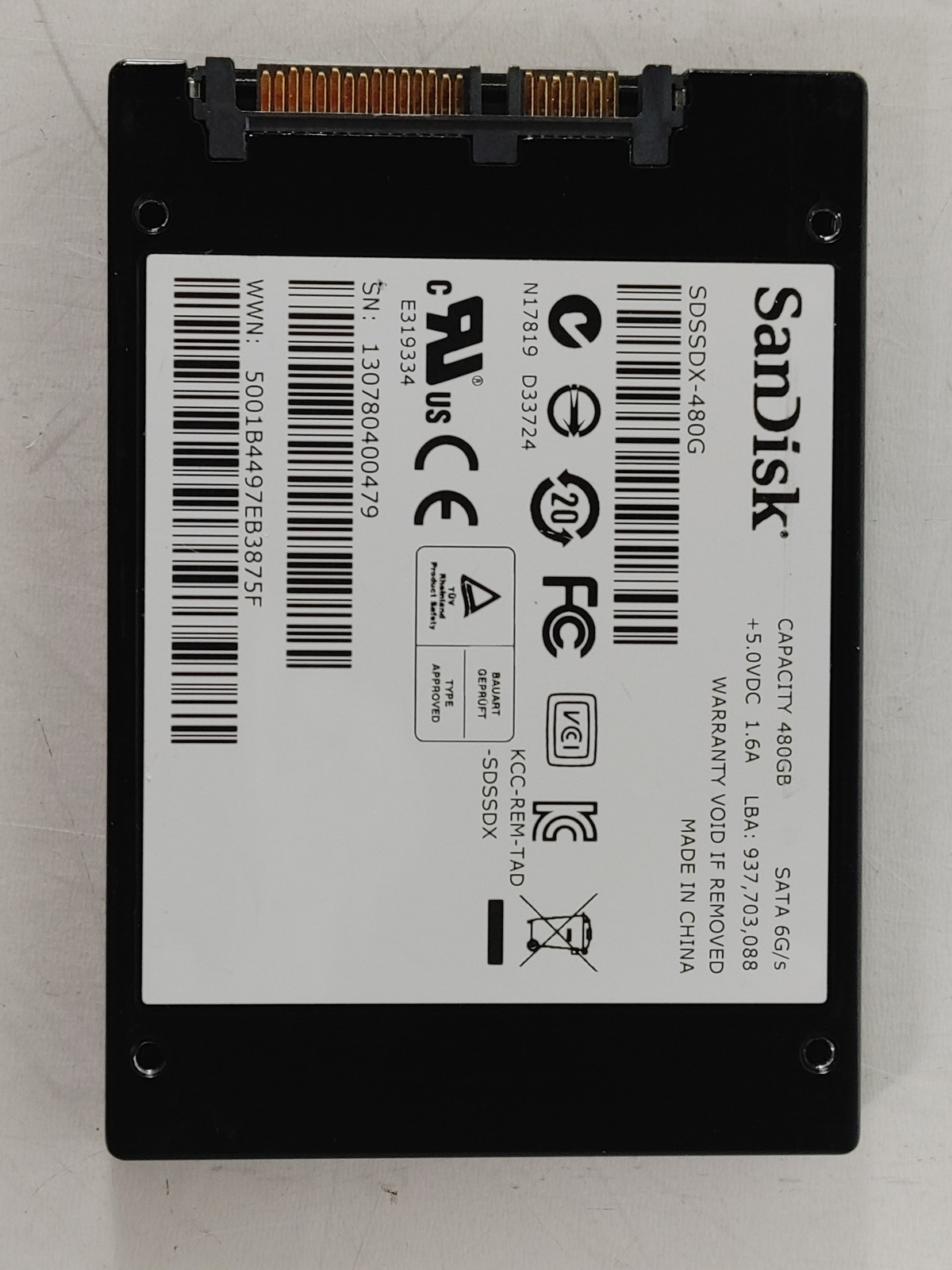 SanDisk SDSSDX-480G 480 GB SATA III 2.5 in Solid State Drive