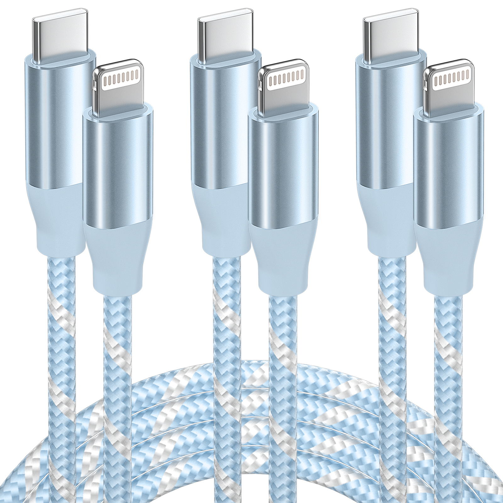 3pack USB C to Fast Charge Cable 3ft Charging for iPhone 13/12/11 MFi Certified