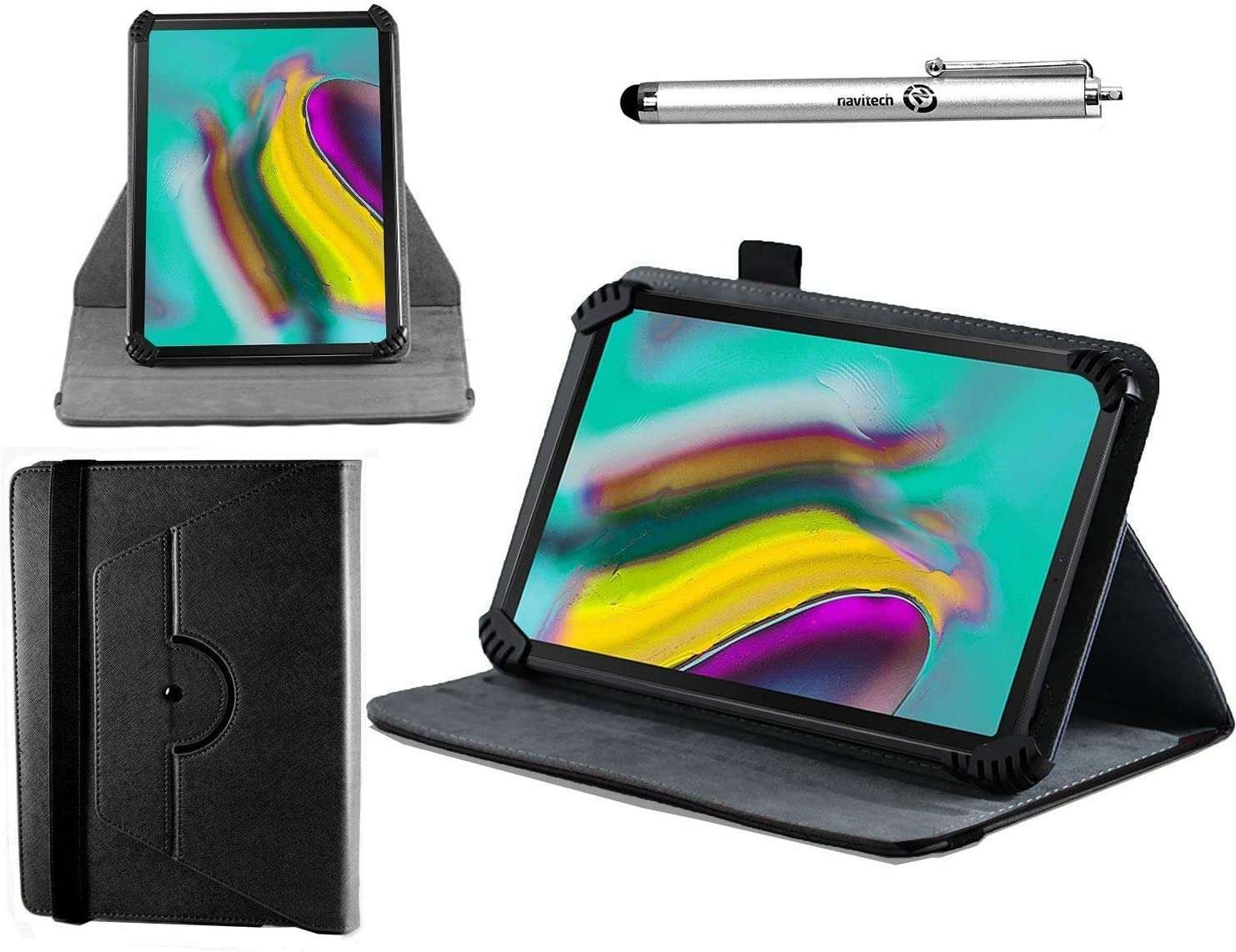 Navitech Black Case & Stylus For The Fusion5 2023 New 10.1″ Android 12 Tablet