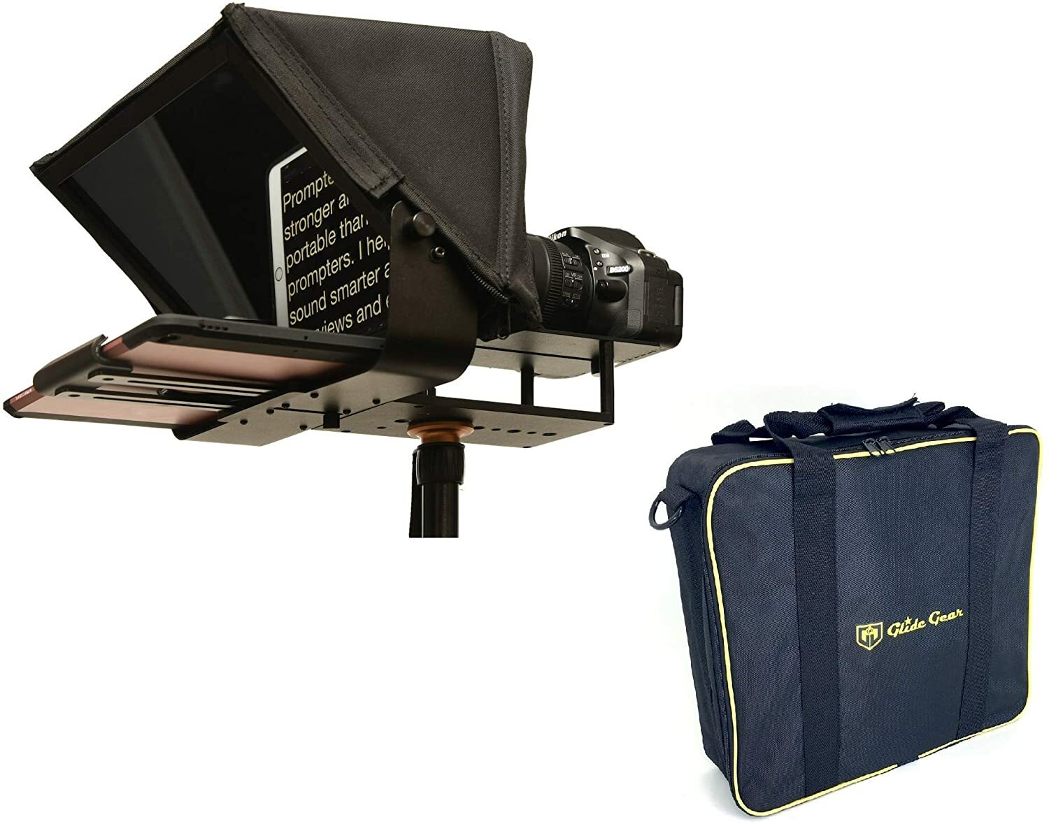 Glide Gear Tablet iPad Smartphone TMP100 Video Camera DSLR Teleprompter Glass