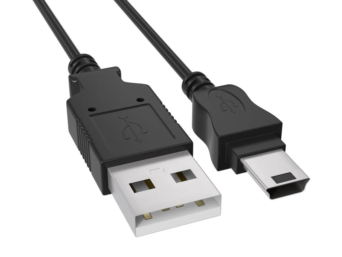 USB 2.0 Type A Male to Mini-B 5-pin Male Cable – 1ft / 3ft / 6ft / 10ft / 15ft