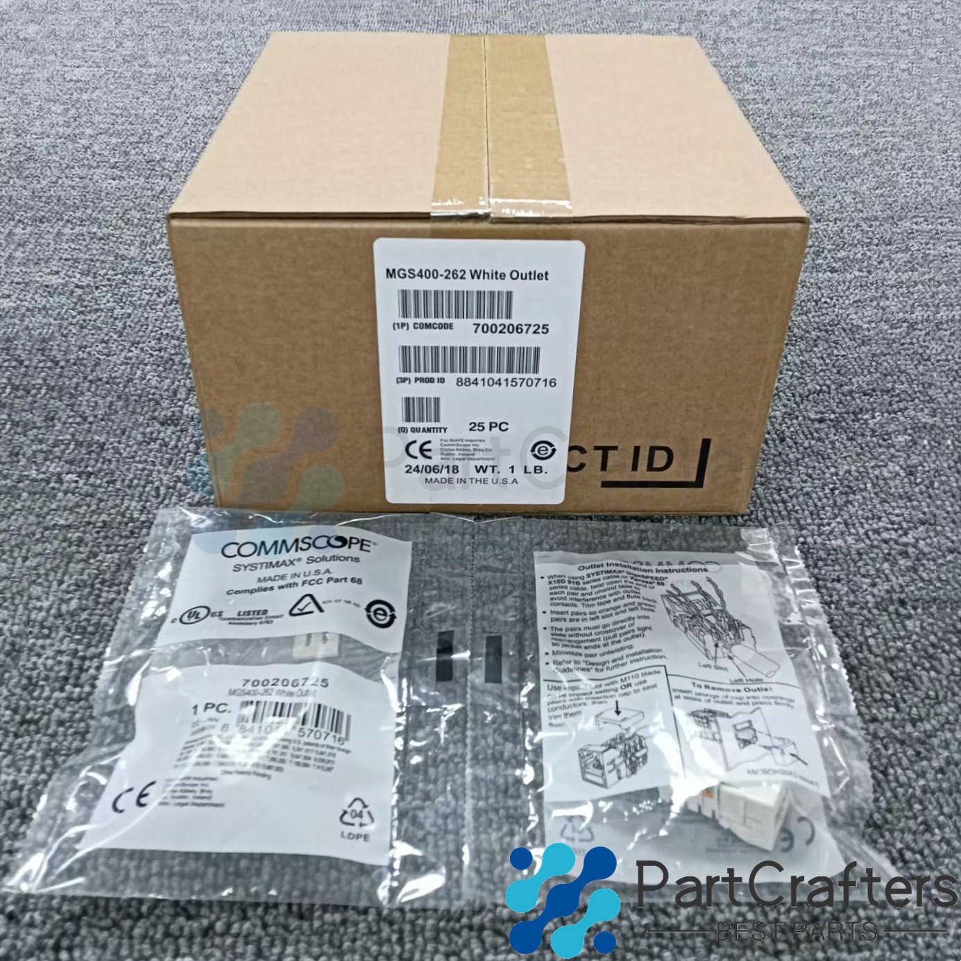 RJ45CAT6 MGS400-26 25PCS For CommScope Category 6 Gigabit Network Jack Module