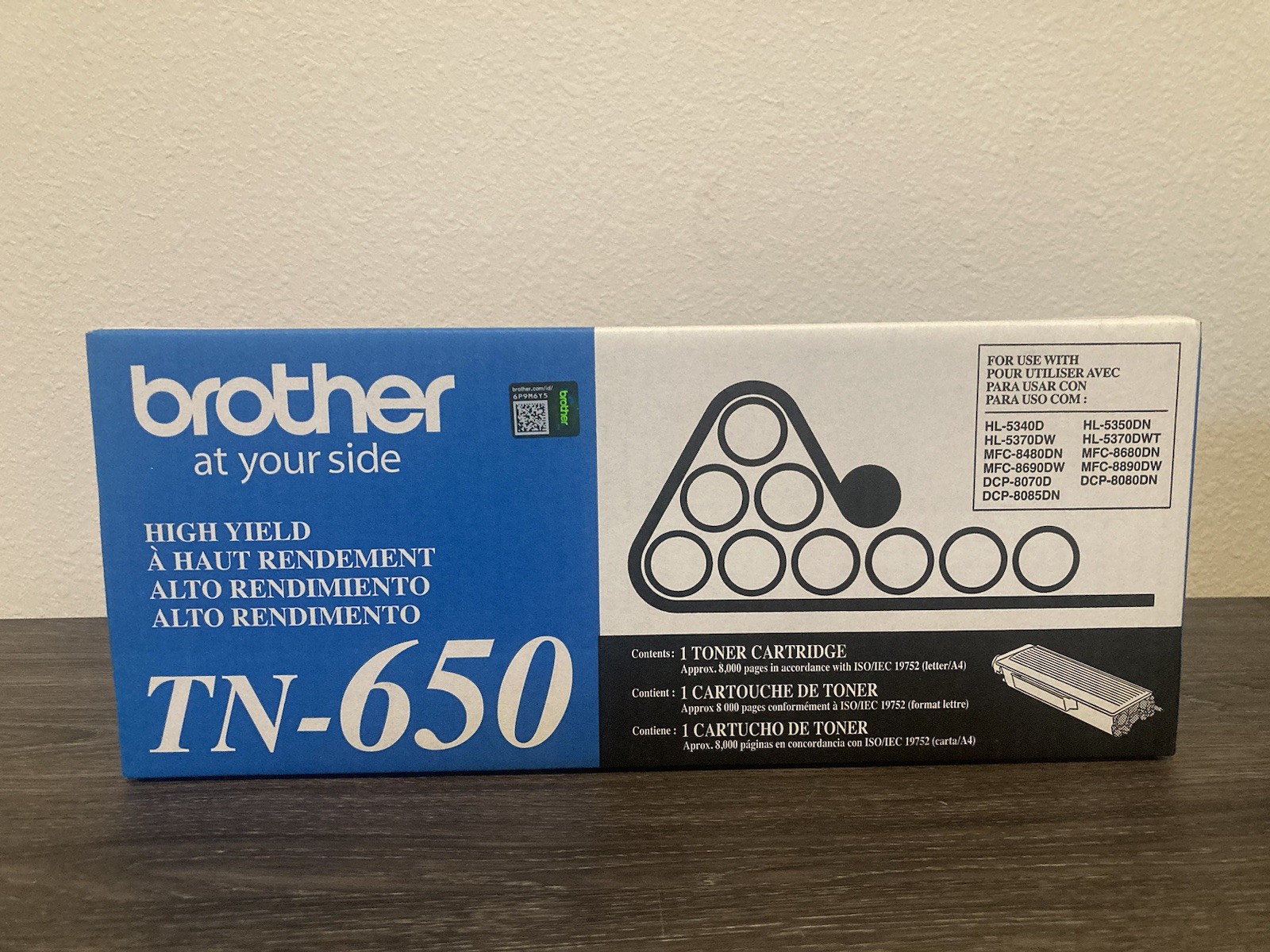 Brother TN-650 High Yield Toner Cartridge Factory Sealed