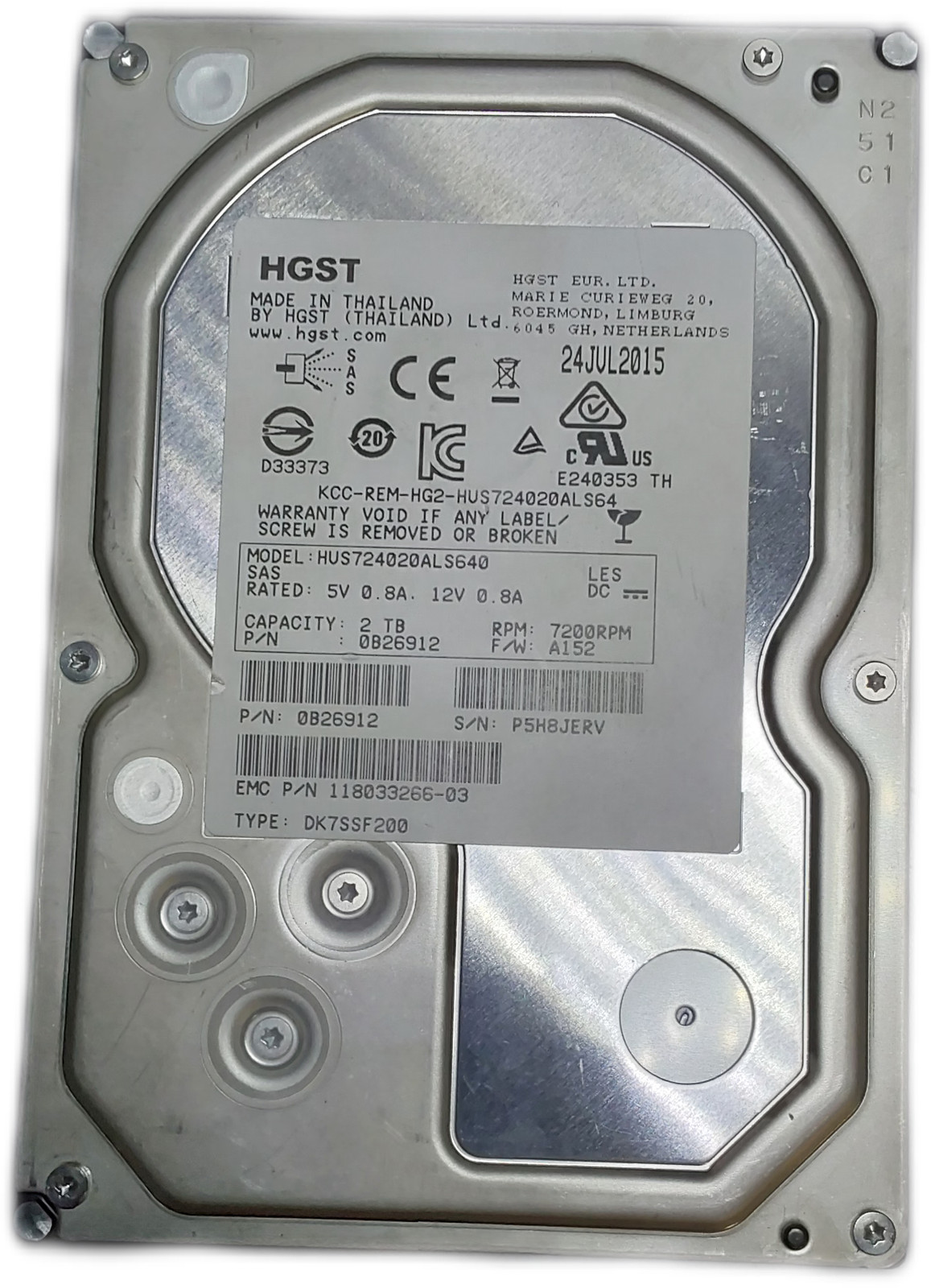 Hitachi Ultrastar HUS724020ALS640 2TB 3.5″ SAS HDD