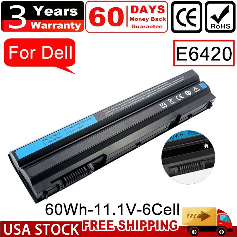 Replacement Battery for Dell Latitude E6420 E6430 E5420 E5520 E5530 T54FJ M5Y0X