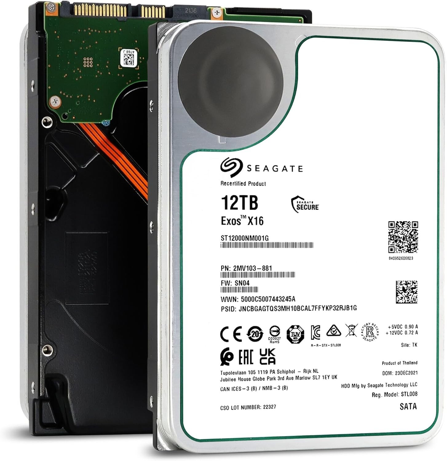 Seagate Exos X16 12TB, Internal, 7200 RPM, 3.5 inch (ST12000NM001G) Internal…
