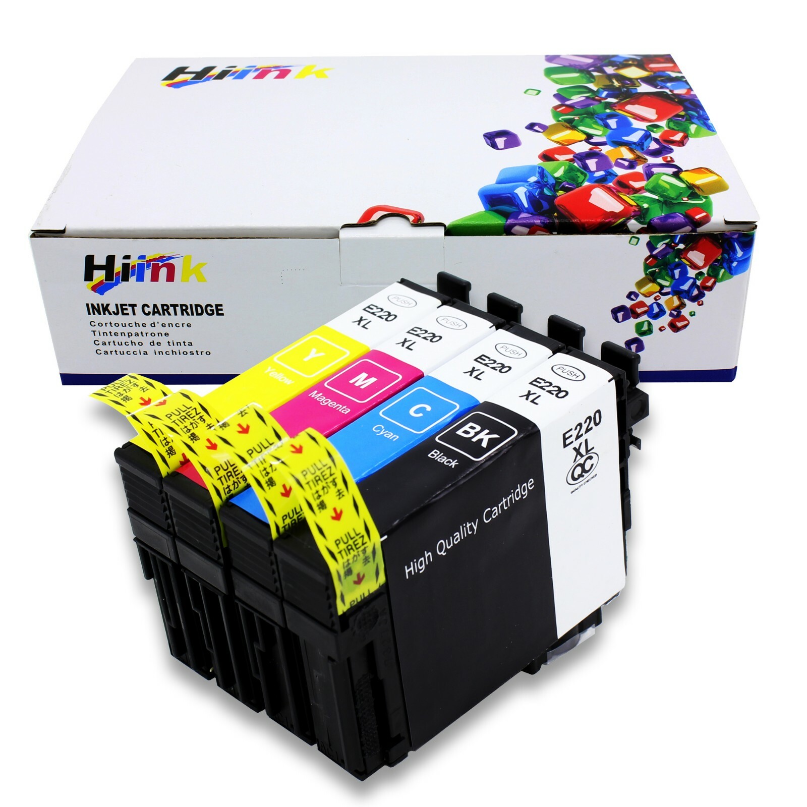 4PK 220XL Ink For Epson XP-320 XP-420 XP-424 WF2630 WF2650 WF2660 WF2750