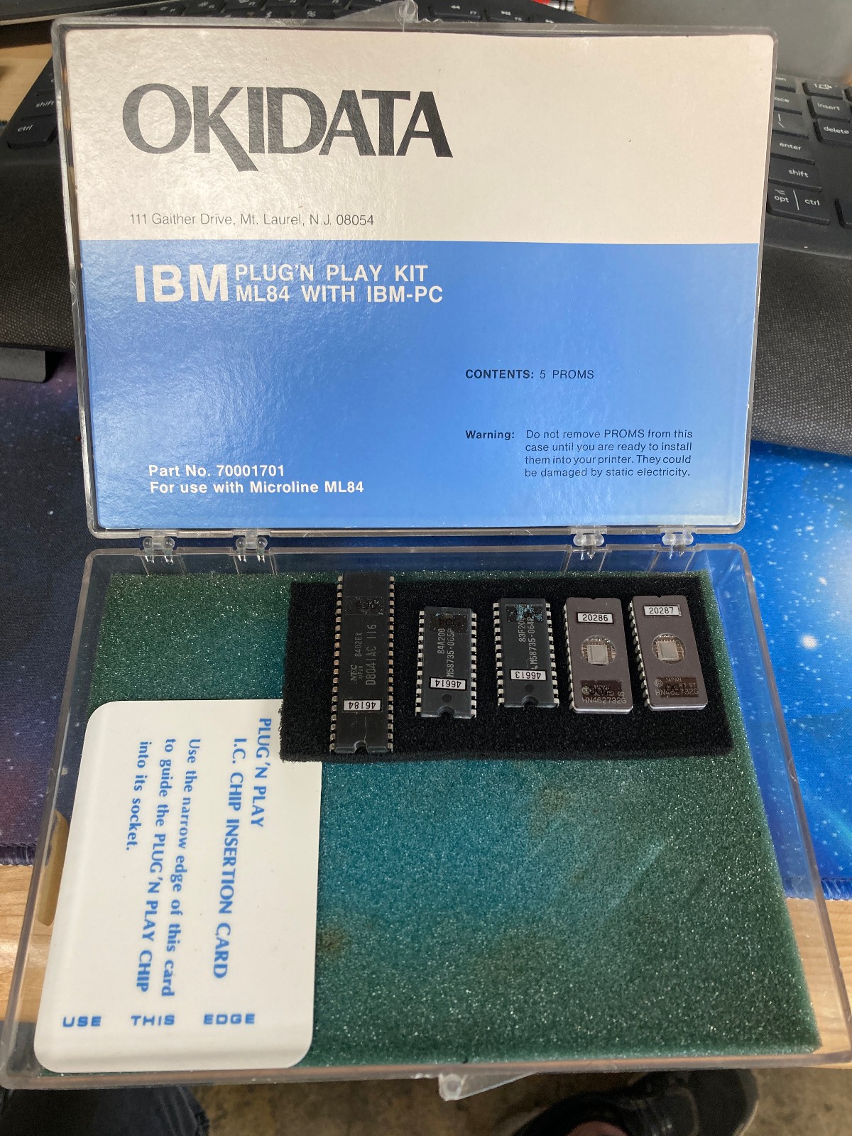 OkiData IBM Plug’N Play Kit For Microline ML84 5 PROMS EPROMS 70001701